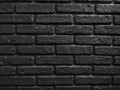 Interior decoration. Black brick wall