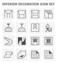 Interior decoration icon Royalty Free Stock Photo