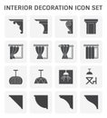 Interior decoration icon Royalty Free Stock Photo