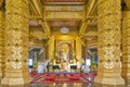 Interior decoration inside Phra Maha Chedi Chai Mongkol in Roi Et province, northeastern Thailand