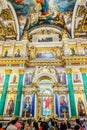 Interior decoration of St. Isaac`s Cathedral, Saint-Petersburg, Russia