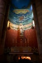 Interior decoration of the temple of the Burning Heart in Barcelona