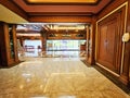 Interior decoration of vintage hotel hallway, Hotel reception area, Side entry Royalty Free Stock Photo