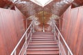 Interior decoration with wood, corridors, wooden stairs, beautiful Asian design