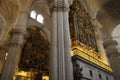Interior decorations of Granada Royal Cathedral Royalty Free Stock Photo