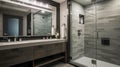 Interior deisgn of Bathroom in Contemporary style with Shower