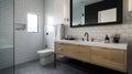 Interior deisgn of Bathroom in Minimalist style with Floating Vanity