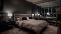 Interior deisgn of Bedroom in Modern style with Bed