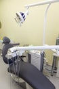 Interior of a dentist room and seat