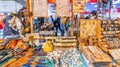 The interior of the department for selling souvenirs of folk craftsmen