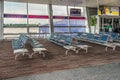 Interior of the departure area at Boryspil International Airport Royalty Free Stock Photo