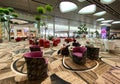 Interior of Departure Terminal of Changi Airport Royalty Free Stock Photo