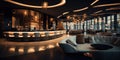 Interior design of beautiful modern cafe, bar Royalty Free Stock Photo