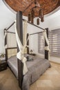 Interior design of bedroom in luxury holiday villa Royalty Free Stock Photo