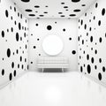 Whimsical Pop Art Inspired Black And White Dotty Interior