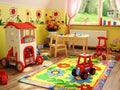 Interior design of childrens playroom 3d rendering high quality Royalty Free Stock Photo
