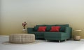 The interior design concept of modern minimal living room and texture wall pattern background Royalty Free Stock Photo