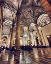 The interior design of the Duomo di Perugia, one of the most beautiful cathedral in italy, Royalty Free Stock Photo