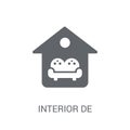 Interior design icon. Trendy Interior design logo concept on white background from Real Estate collection