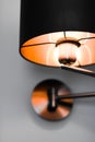 Bronze lamp in a room, elegant modern home decor lighting Royalty Free Stock Photo