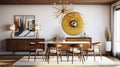 Interior design inspiration of Mid-century Modern Retro style dining room loveliness .