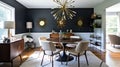 Interior design inspiration of Mid-century Modern Retro style dining room loveliness .