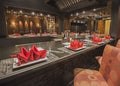 Interior of a luxury hotel Asian restaurant Royalty Free Stock Photo