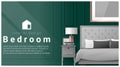 Interior design with Modern bedroom background , vector Royalty Free Stock Photo