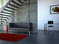 Interior design modern bright room with sofa Royalty Free Stock Photo