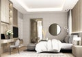 Interior design modern classic style 3d render Royalty Free Stock Photo