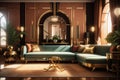 interior design of modern living room , apartment, interior design. generative ai