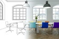 Interior Design Office Drawing Gradation Into Photograph Royalty Free Stock Photo