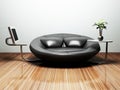 Interior design scene with a nice creative sofa