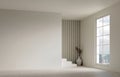 Interior design simplicity featuring empty room with staircase. 3D render illustration Royalty Free Stock Photo
