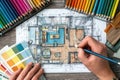 Architectural Design Creation Royalty Free Stock Photo