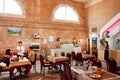 Interior of a traditional Central Asian restaurant