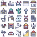 Mobile Interior Design Vector icons set every single icon can easily modify or edit