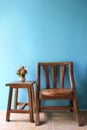 Interior design of wood chair. Royalty Free Stock Photo