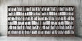 Interior design with wooden bookshelf full of books