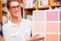 Interior Designer with paint sample card Royalty Free Stock Photo