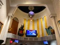 The interior of the Despicable Me Minions Ride at the Universal Studios Resort theme park