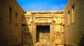Interior of Destroyed temple of Baal or Bel , Palmyra, Syria. Royalty Free Stock Photo