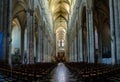 Interior and detail of Amiens Cathedral in France