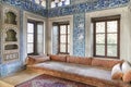 Interior detail from Baghdad Kiosk at the fourth courtyard of Topkapi Palace, Istanbul, Turkey. Royalty Free Stock Photo