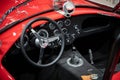 Interior detail of an exclusive AC Shelby Cobra, classic racing car