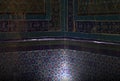 Interior detail of a mausoleum in the Shakhi Zinda necropolis in Samarkand, Uzbekistan