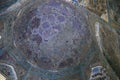 Interior detail of a mausoleum in the Shakhi Zinda necropolis in Samarkand, Uzbekistan