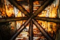 Interior detail of the old roof shack Royalty Free Stock Photo