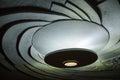 Interior detail round lamp abstract architectural background Royalty Free Stock Photo