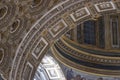 Interior detail view of St. Peter's Basilica, Rome, Italy Royalty Free Stock Photo